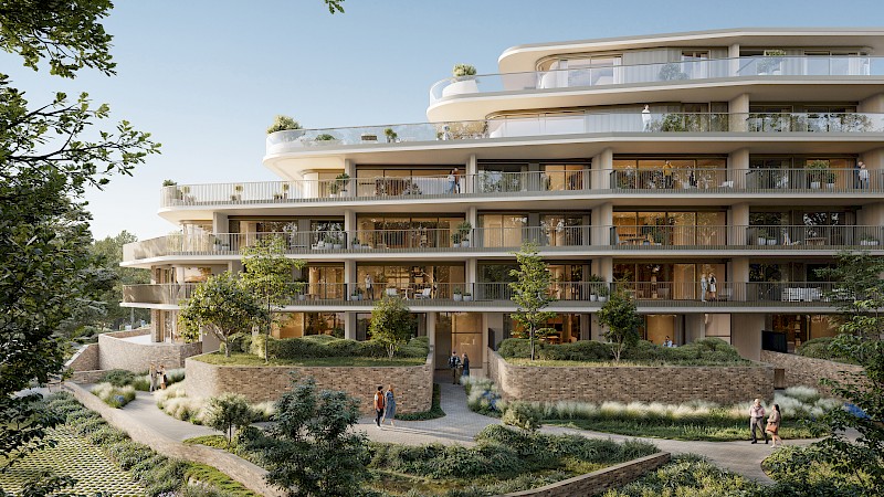 79 luxury apartments to be built between Houtlaan and Ertbrugge: “Hof Ter Eycken offers views of both the cathedral and the park”